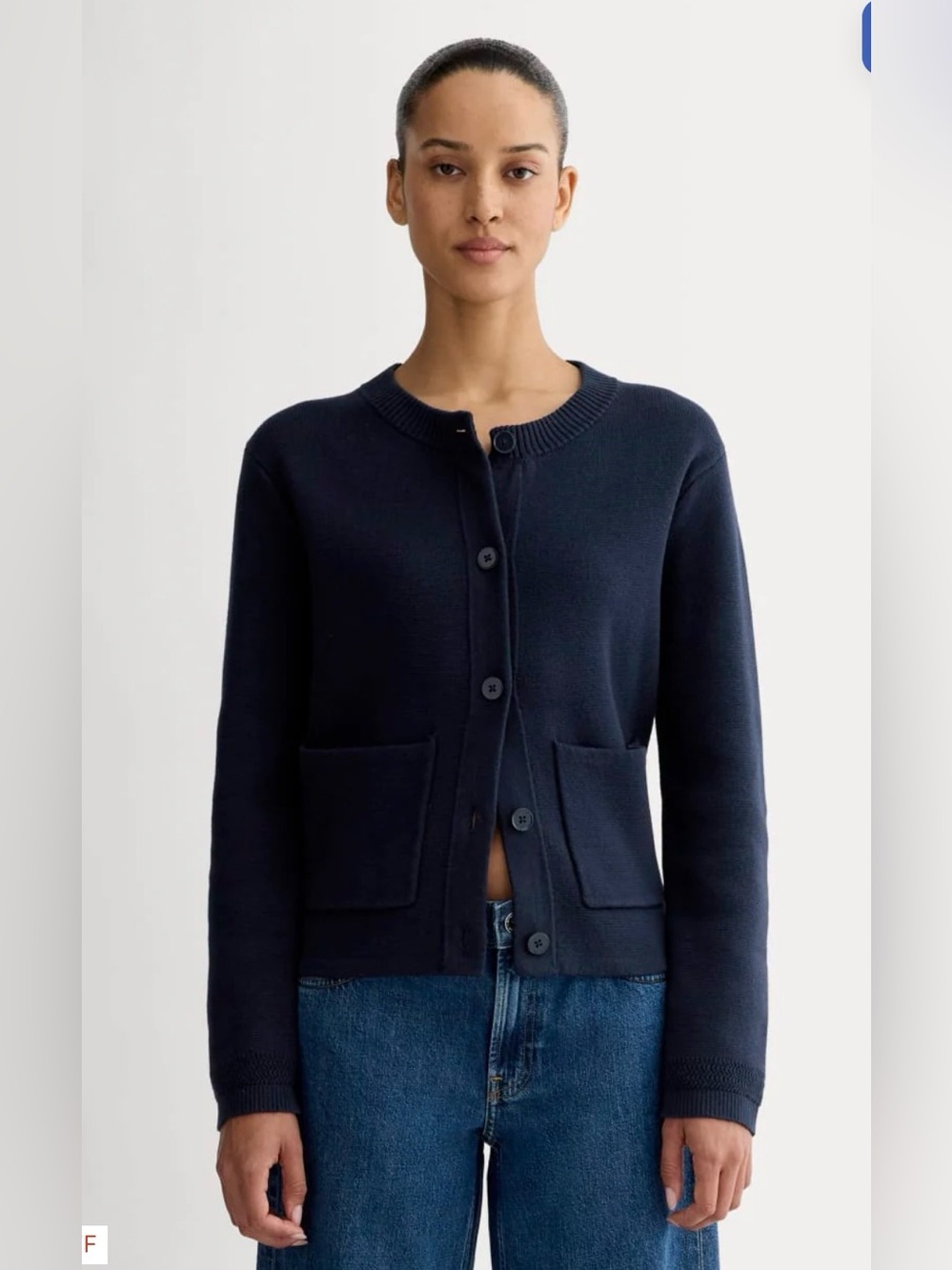 Everlane THE CREW CARDIGAN IN EVERYDAY
COTTON Navy Size S